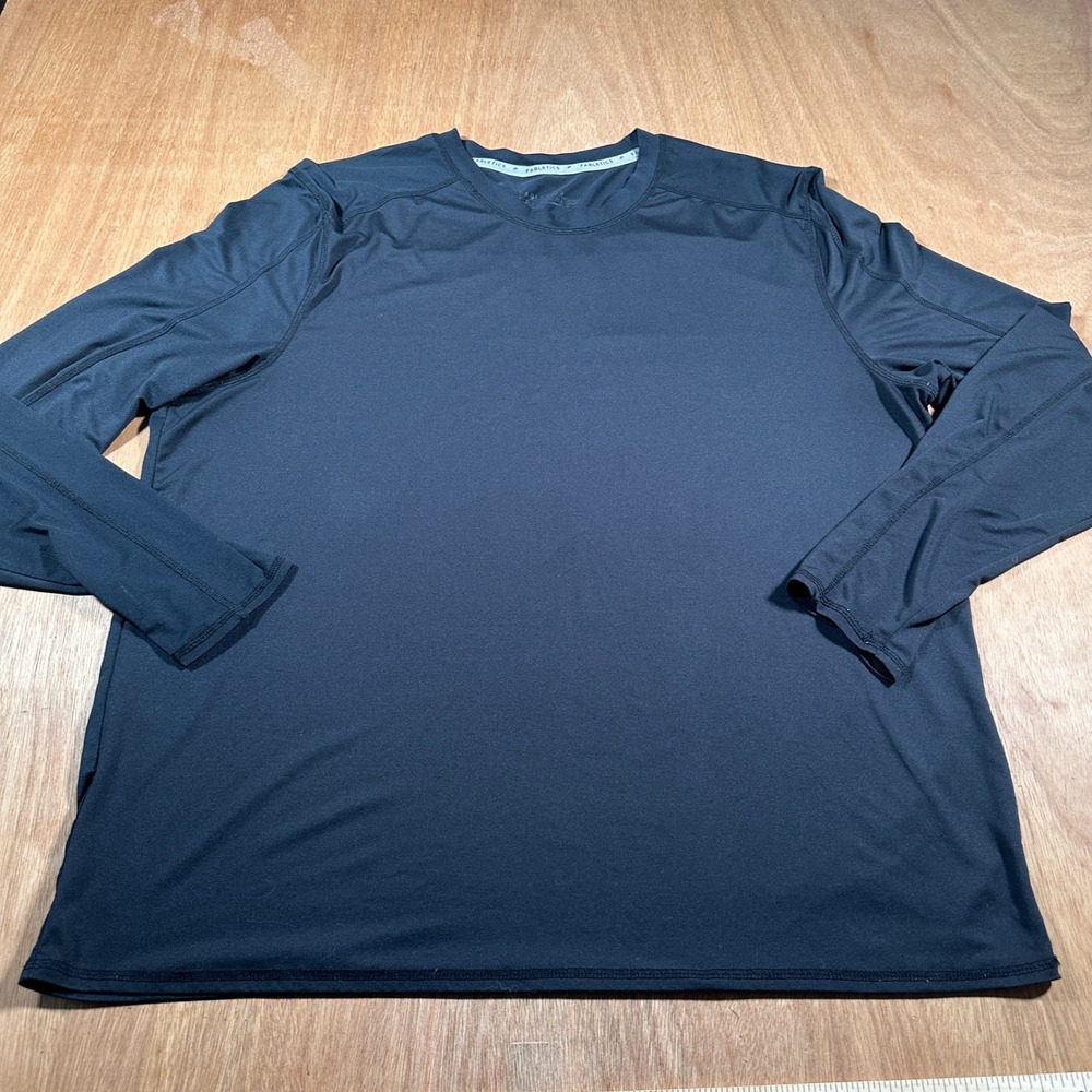 Fabletics Long Sleeve Shirt Mens XXL Black Activewear Training Performance Top